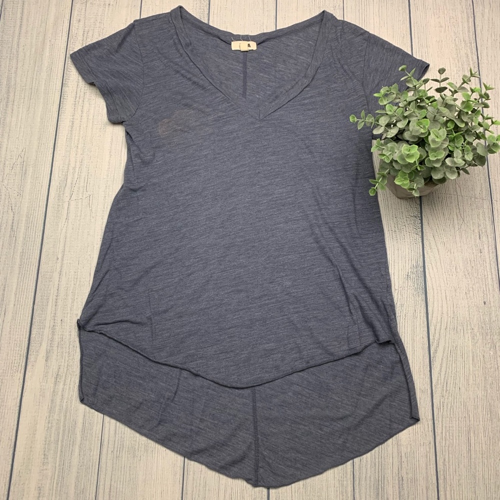 LNA James V Neck Tee in Blue Jay from Revolve